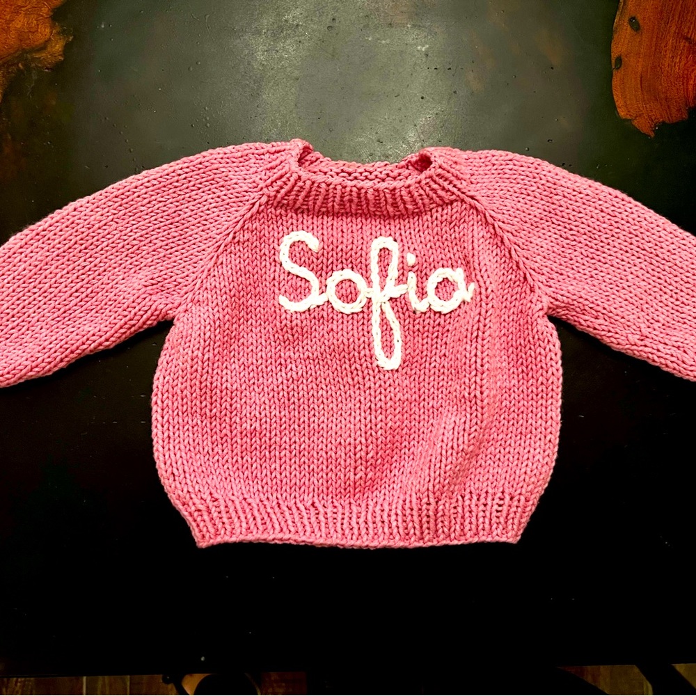 Handmade Personalized Baby “Sofia”sweater